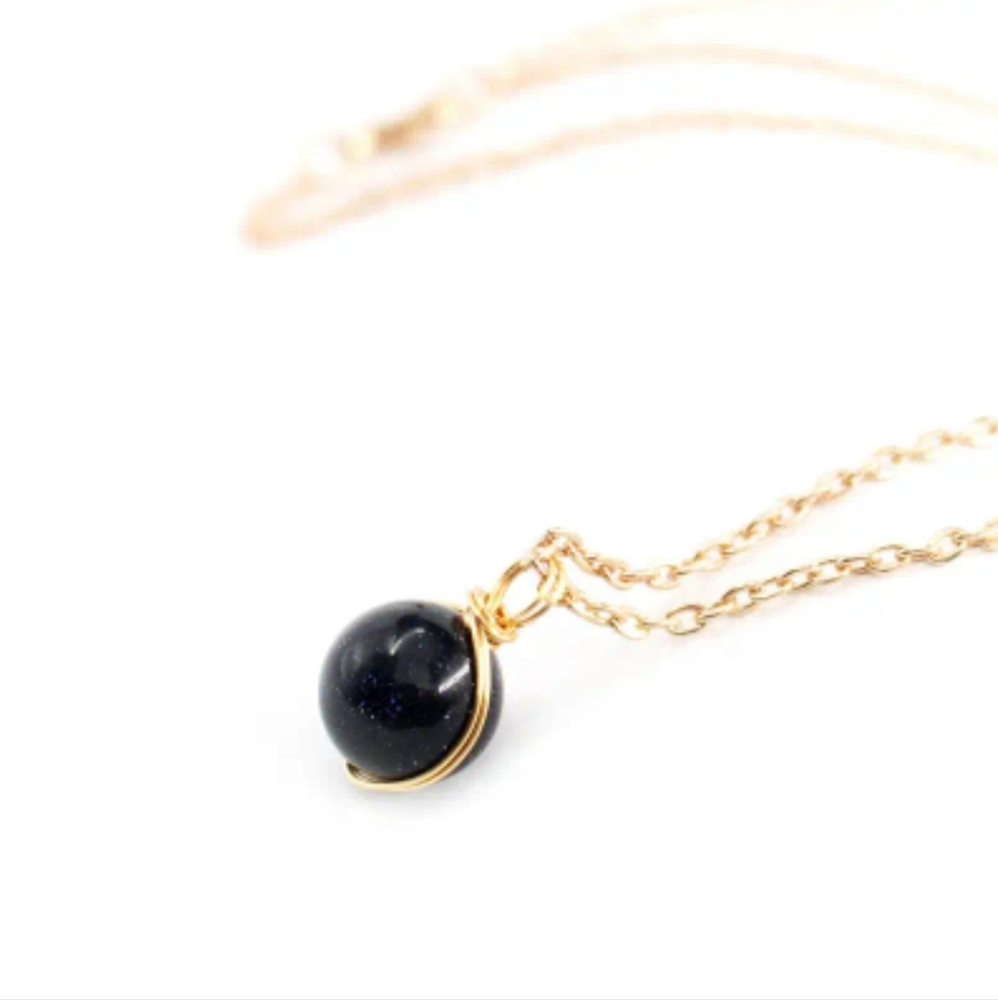 Obsidian Pendant Necklace